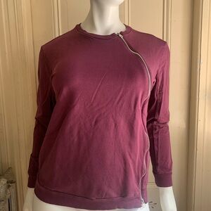 Universal Standard Plum Sweatshirt with Zipper